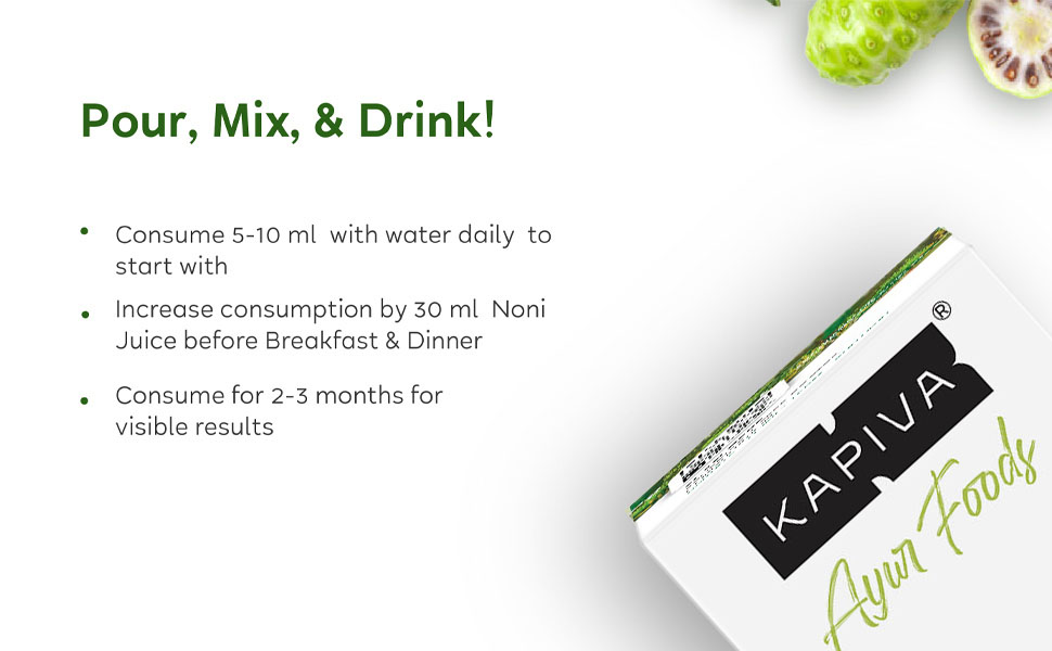 Kapiva Noni Juice (1L) - Rich in Antioxidants, Boosts Energy, Builds Immunity, Natural Detoxifier
