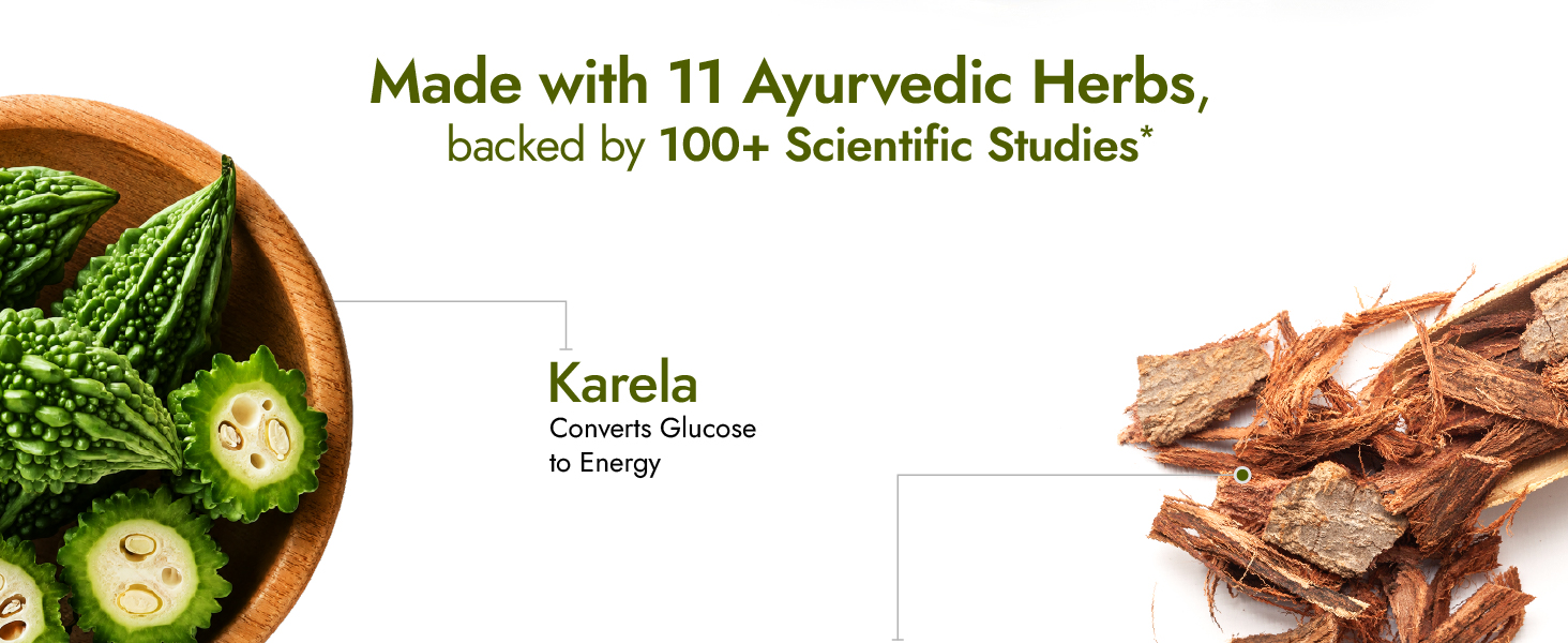 Kapiva Dia Free Juice, 4L | Scientifically designed formulation to support sugar levels | Karela, Vijaysar and 9 Herbs