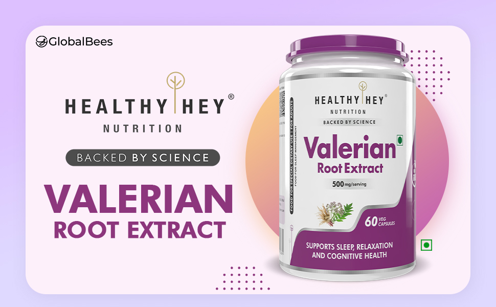 HealthyHey Nutrition Valerian Root Extract - 60 Vegetable Capsules