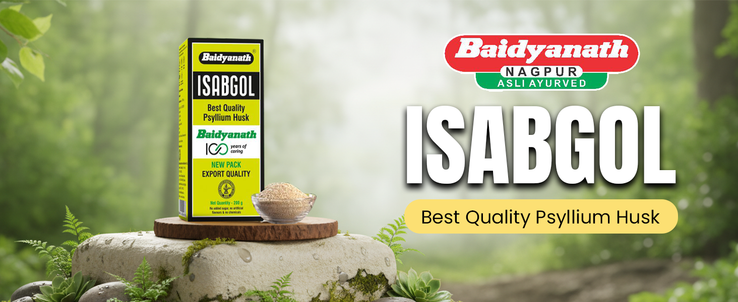 Baidyanath Asli Ayurved Isabgol, 50gm - Psyllium Husk Powder| Boosts Digestion | Constipation Relief Naturally | Rich Source Of Dietary Fiber Supplement