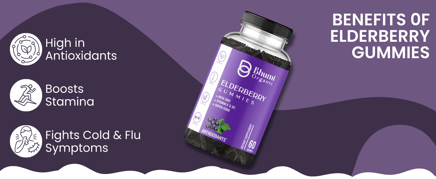Elderberry Gummies, 60 Count, Berry Flavored
