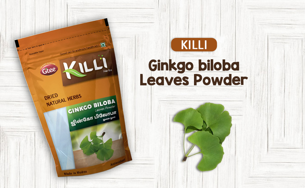 KILLI Ginkgo biloba Leaves Powder, 100g