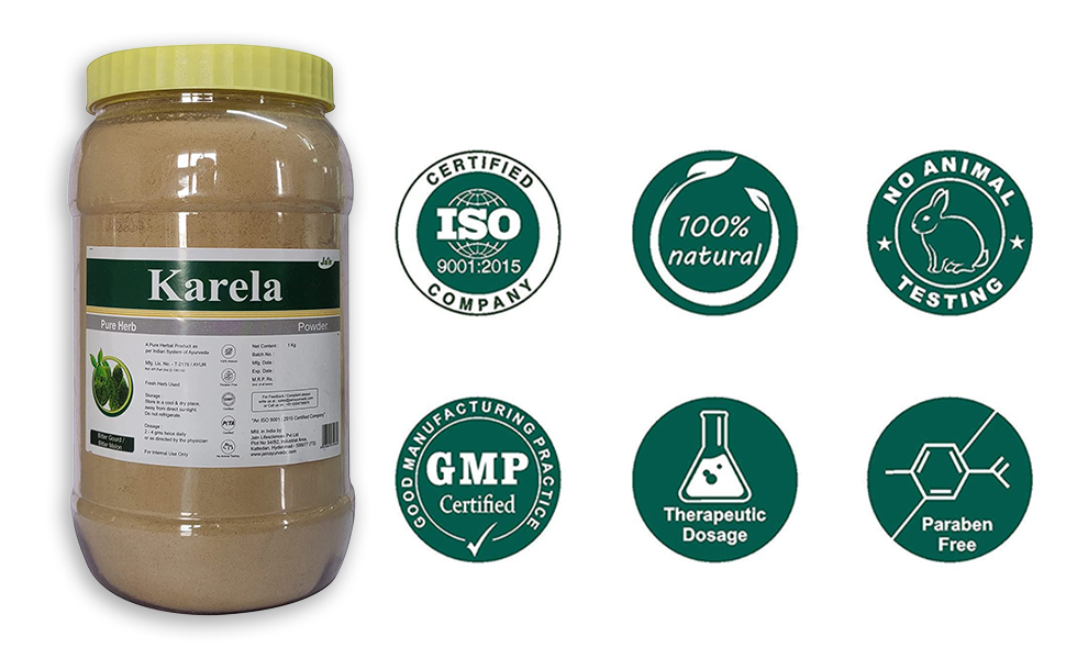 Jain Pure Karela Powder - 1kg | 100% Natural Bitter Gourd (Momordica charantia) | Supports Blood Sugar Management, Liver Health & Digestion | Rich in Antioxidants & Nutrients