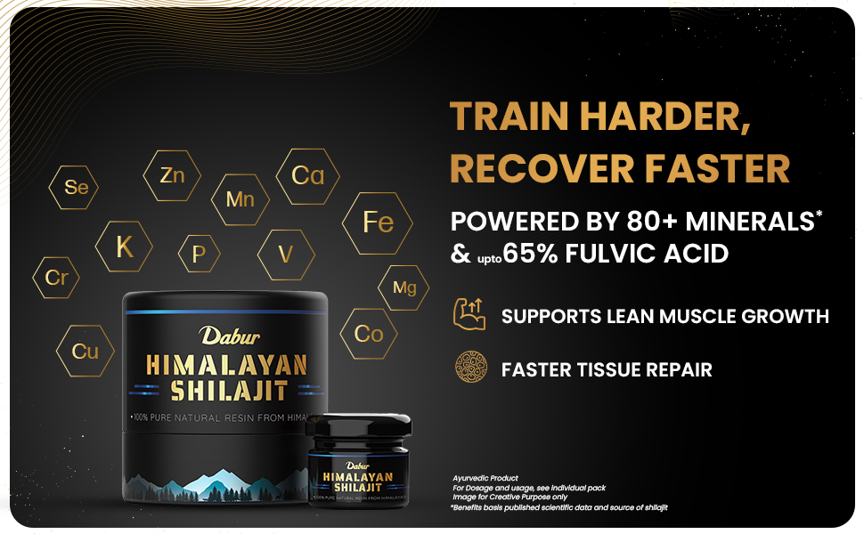 Dabur Himalayan Shilajit Resin – 15g | 500mg per Serving | Boosts Strength, Stamina & Muscle Growth | Shilajit for men |100% Ayurvedic Grade A Shilajit Sourced from the Himalayas (Up to 19,000 ft)