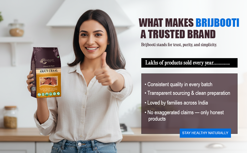 Brijbooti Arjun ki Chaal 400 Gram | Terminalia Arjuna Bark | Sun-Dried Ayurvedic Arjun Tree Bark | Arjun Ki Chaal Raw