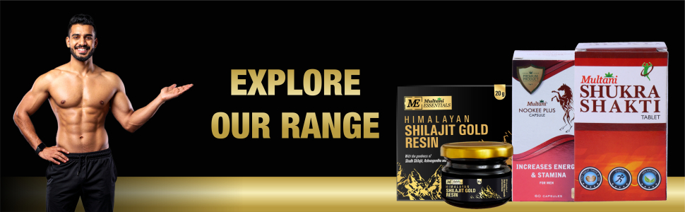 Multani Shilajeet Gold 10 Capsule For Youthful Living, Enriched With Gold, Kesar, Safed Musli & Shilajeet Ayurvedic Shilajit Capsule For Stamina & Endurance