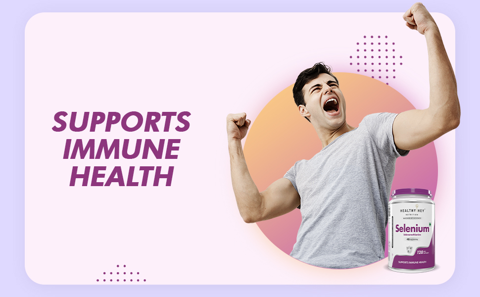 HealthyHey Nutrition Selenium 40mcg, 120 Capsules | Immune Support & Superior Absorption | Non-GMO