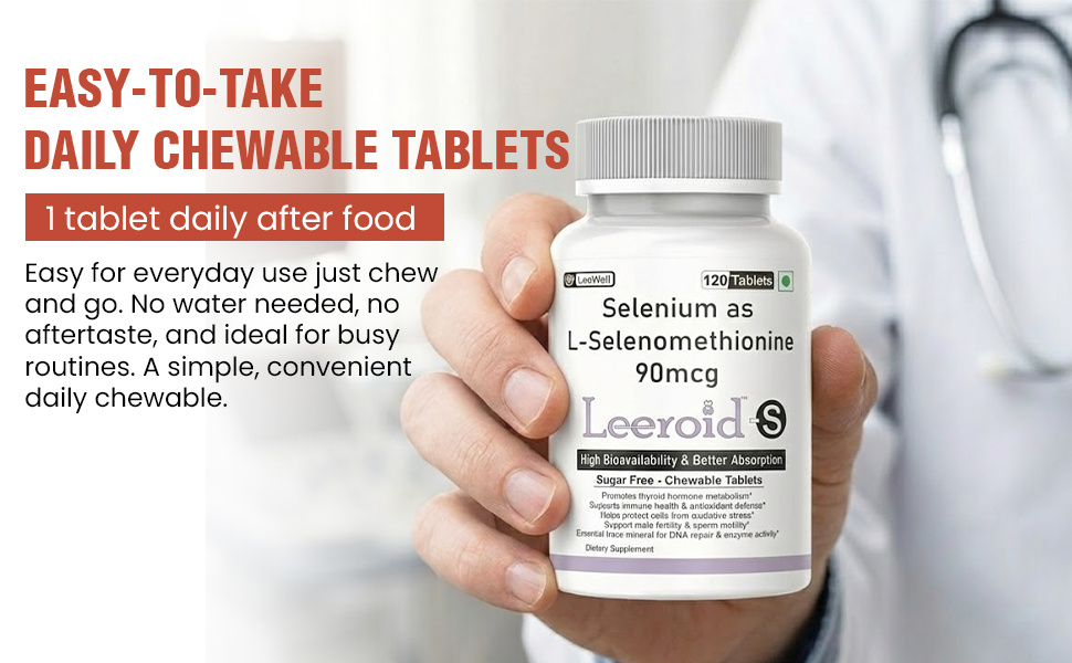 S by LeeWell Chewable Selenium L-Selenomethionine | 120 Tablets