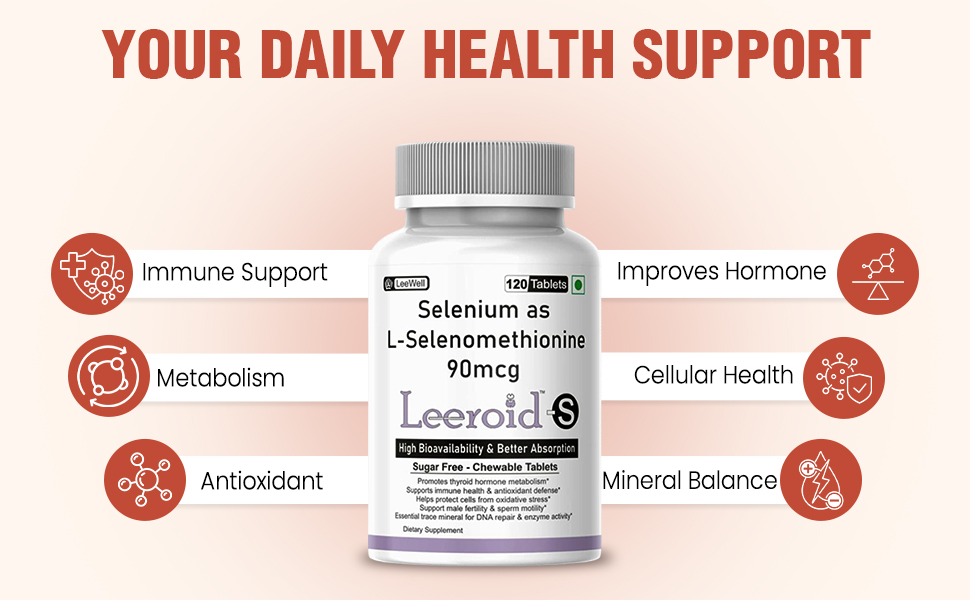 S by LeeWell Chewable Selenium L-Selenomethionine | 120 Tablets