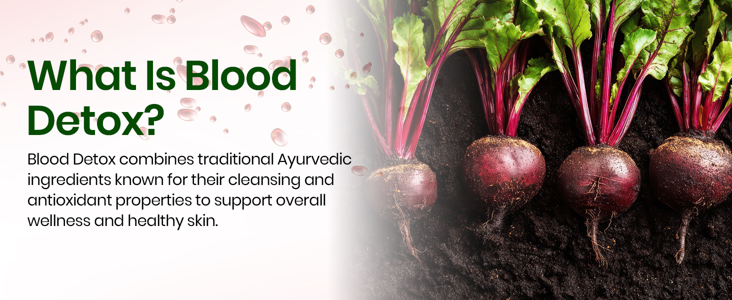 Vlado's Himalayan Organics Blood Detox | Beetroot Curcumin Manjistha Extracts | Pimple & Acne Control | Natural Purifier & Cleanser – 60 Tablets