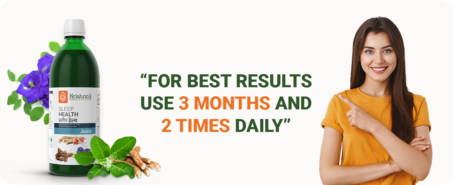KRISHNA'S HERBAL & AYURVEDA Sleep Health Juice 1000 ml | For healthy sleep cycle | Restores sleep Naturally | Manage anxiety & stress