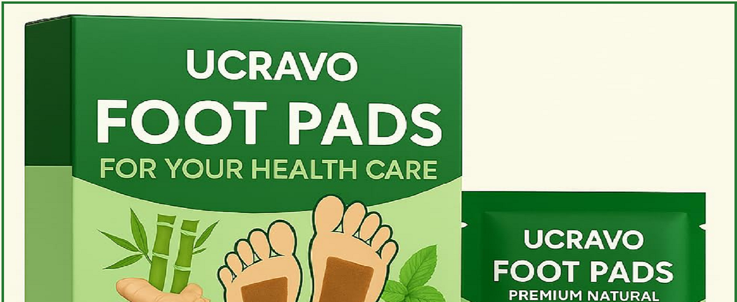 UCRAVO 40 Pcs Foot Pads Premium Herbal Detox Patches for Pain, Unwanted Toxin Removal & Overnight Foot Care Detox Foot Adhesive Patches Natural Foot Pads for Swelling, Stress, Odor & Energy Boost