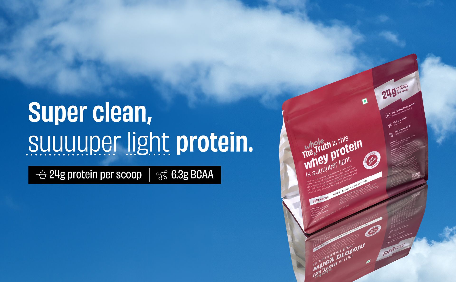 The Whole Truth Whey Protein (210 g, Light Cocoa)