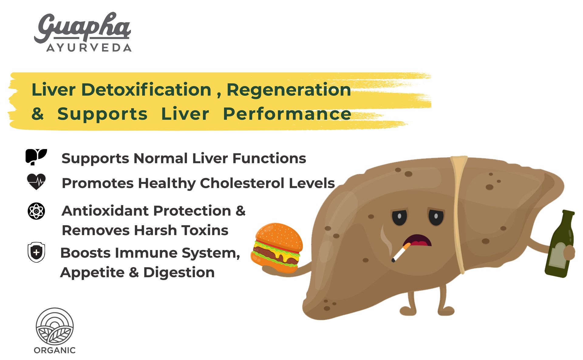Liver Wellness | Natural Liver Detox | Supports Gallbladder Health | With Herbal Extracts Of Milk Thistle, Chicory, Dandelion, Punarnava, Bhui Amla, Kasni | 60 Tablets