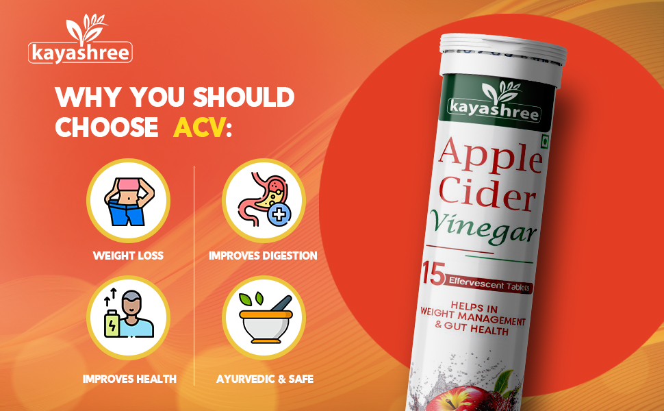 Apple Cider Vinegar Effervescent Tablets | 15 Tablets | With Moringa | Helps in Weight Management & Gut Health | Apple Flavour | Nutraceutical (Pack of 1)