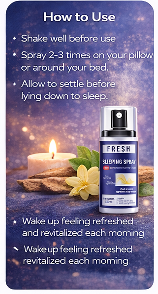 FRESH Sleeping Spray with Oud Agarwood and Ebony Agarwood, Plant Essence Formula, Sleep Aid, 100ml (1)