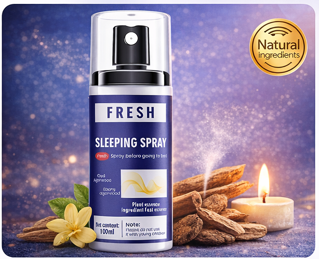 FRESH Sleeping Spray with Oud Agarwood and Ebony Agarwood, Plant Essence Formula, Sleep Aid, 100ml (1)