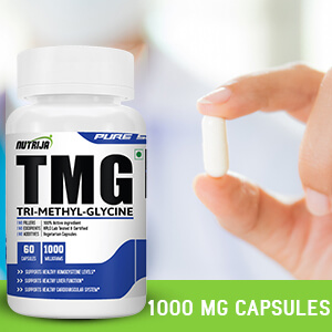 NutriJa Trimethylglycine TMG 1000mg | Betaine Anhydrous Supplement | 60 Veg Capsules | Supports Methylation & Healthy Homocysteine Metabolism