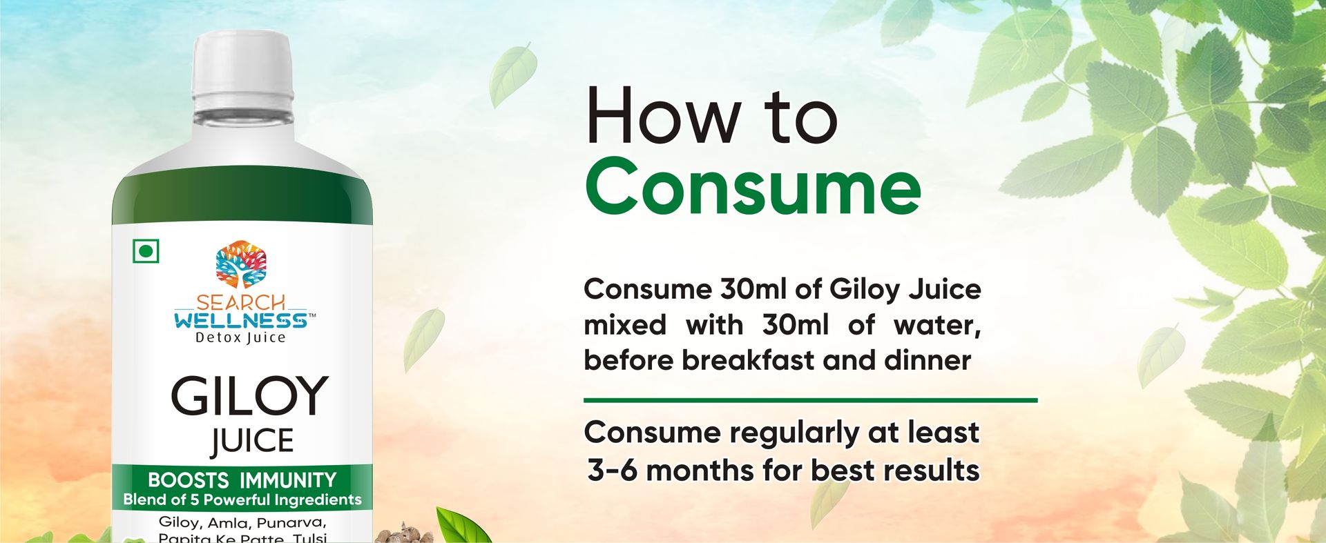 Giloy/Guduchi Ayurvedic Juice 500 ml (Pack of 3) | Natural & Healthy for Blood Purification,Strength & Immunity Booster | Body Detox for Women & Men | Blend of Giloy, Amla & more
