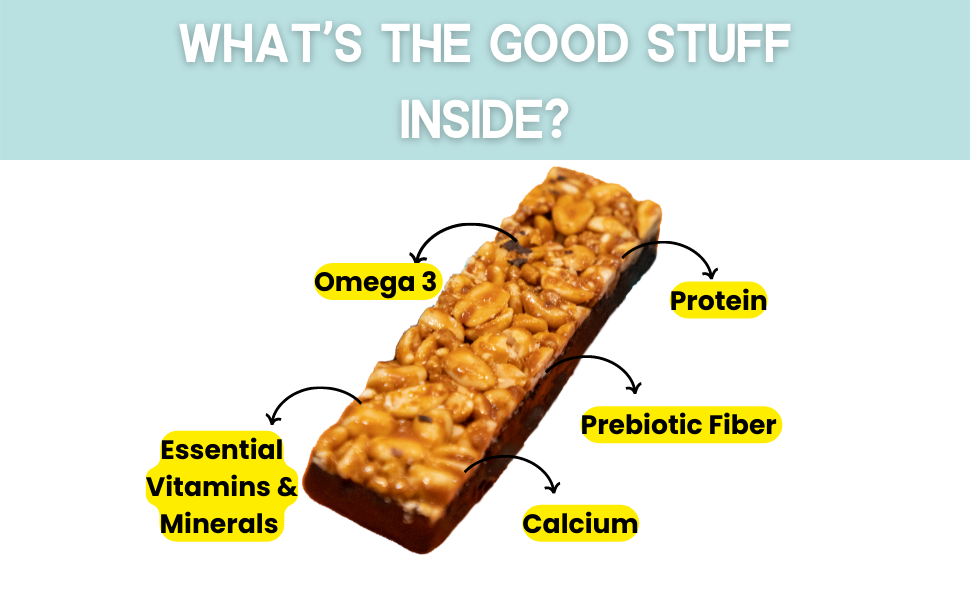 NUTS'MOR - Protein Daily Choco Nutty Crunch12g Protein Bar (Pack of 6) Protein Blend, Vitamins, Fibres & Minerals, No Preservatives,100% Veg, Natural, No Added Sugar,-300g