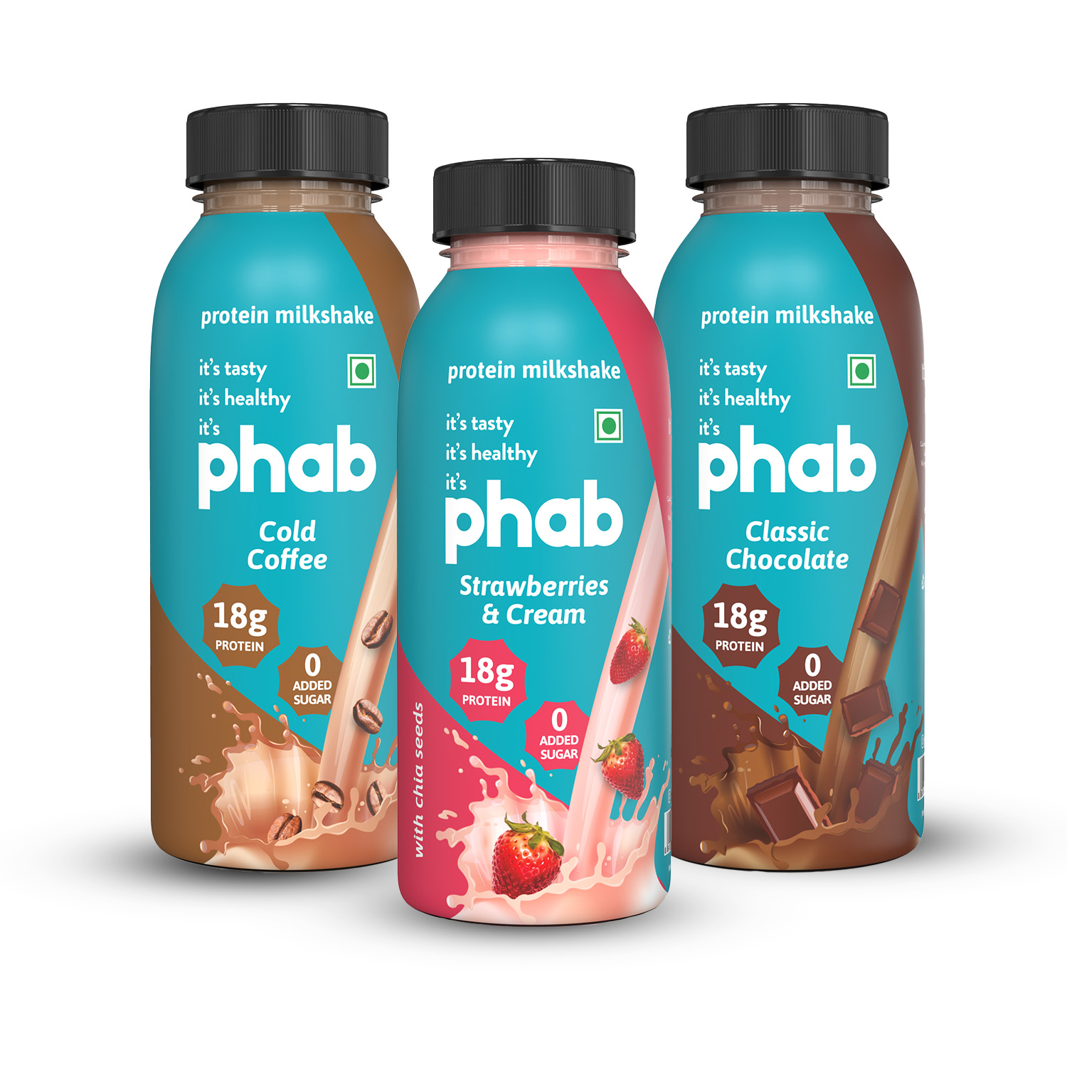 Phab Assorted Protein Bar with 21g Protein, 8g High Fibre & 0 Added Sugar 100% Vegetarian | Healthy & Tasty Protein bars | Trans Fat-Free & No Preservatives Protein bars (Pack of 12 x 65g)