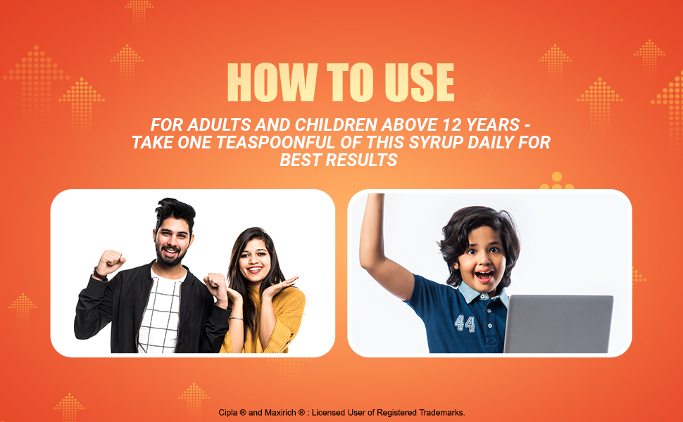 Cipla Maxirich Multivitamin Syrup | Boosts Immunity | Powerhouse of Vitamins & Minerals | 200 ml (Pack of 2)