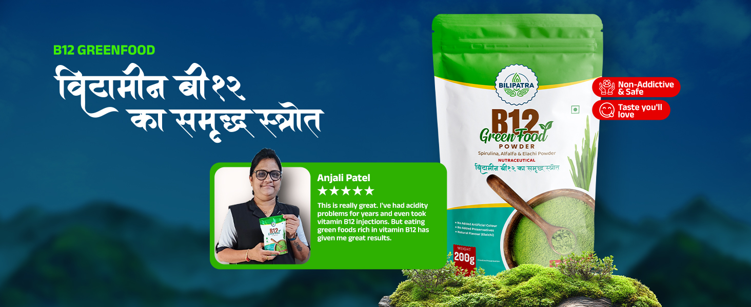 B12GreenFood Powder Plant Based Vitamin B12 Supplement 200g