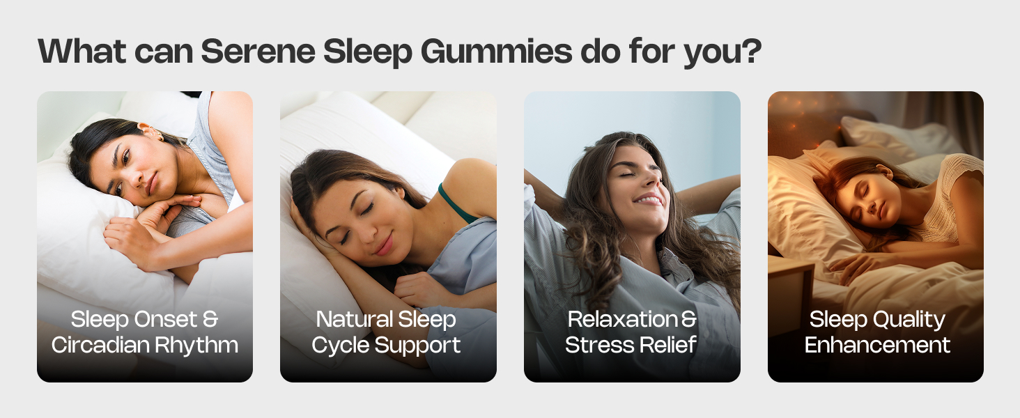 Nutriburst Serene Sleep 5MG Melatonin Gummies for Quality Deep Sleep, Fresh Wake Up | No Stress & Anxiety | Natural Non-Addictive, Non Habit Forming Sleep-Aid | Mango Flavor (30 Gummy)