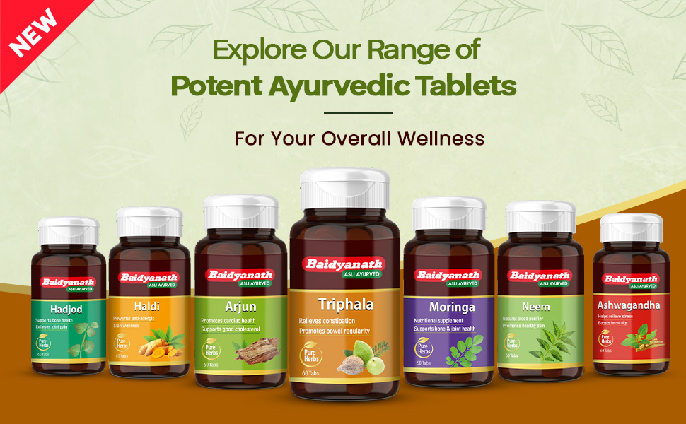 Baidyanath Triphala - 60 Tablets (Pack of 2) | Ayurvedic Blend of Amla, Haritaki & Baheda | Supports Digestion & Gut Health |