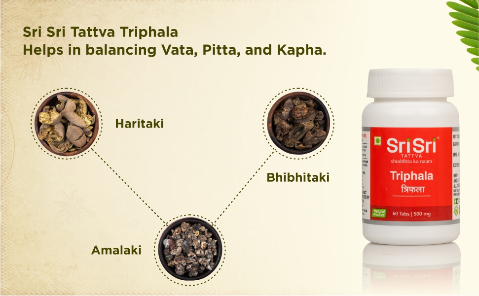 Sri Sri Tattva Triphala 500Mg Tablet - 60Count (Pack of 1)
