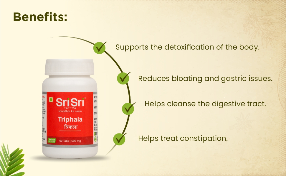 Sri Sri Tattva Triphala 500Mg Tablet - 60Count (Pack of 1)
