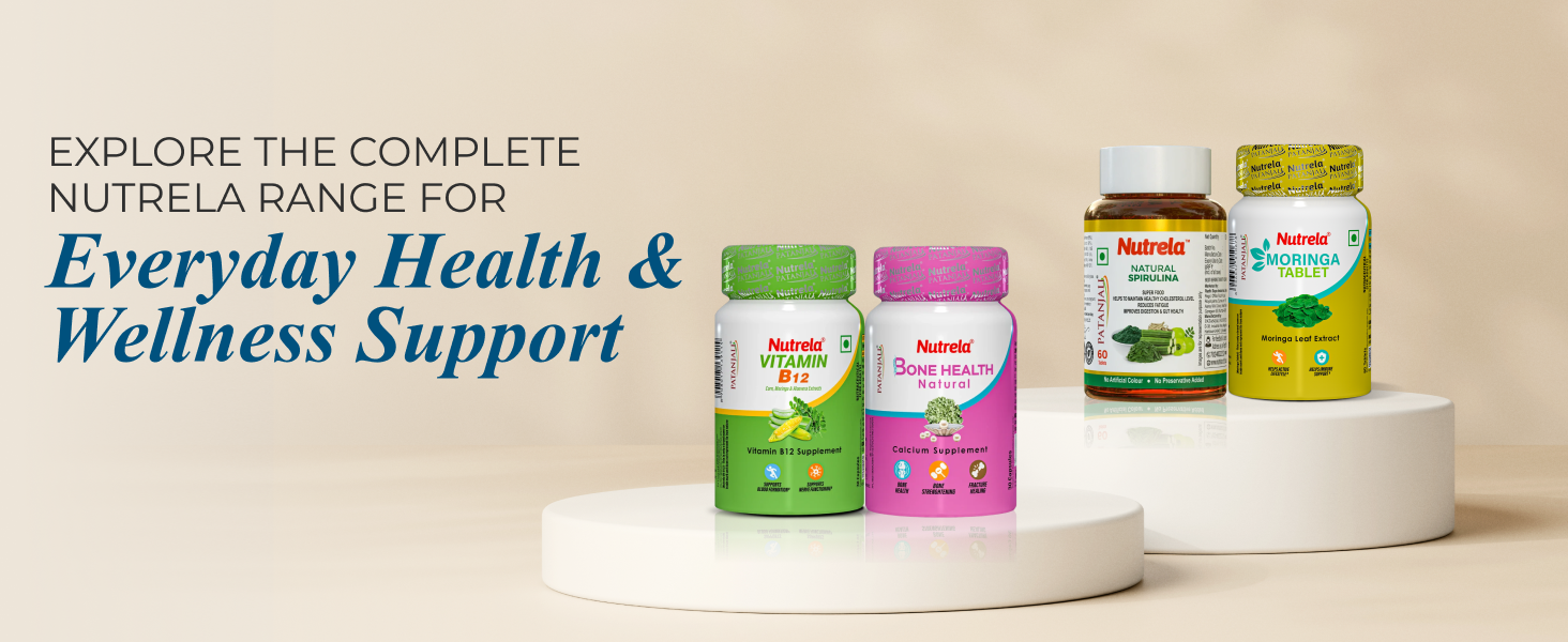 Nutrela Multivitamin by Patanjali | 30 Veg Capsule | With Vitamins, Minerals, Natural Extracts & Amino Acids | Daily Wellness Supplement for Men & Women