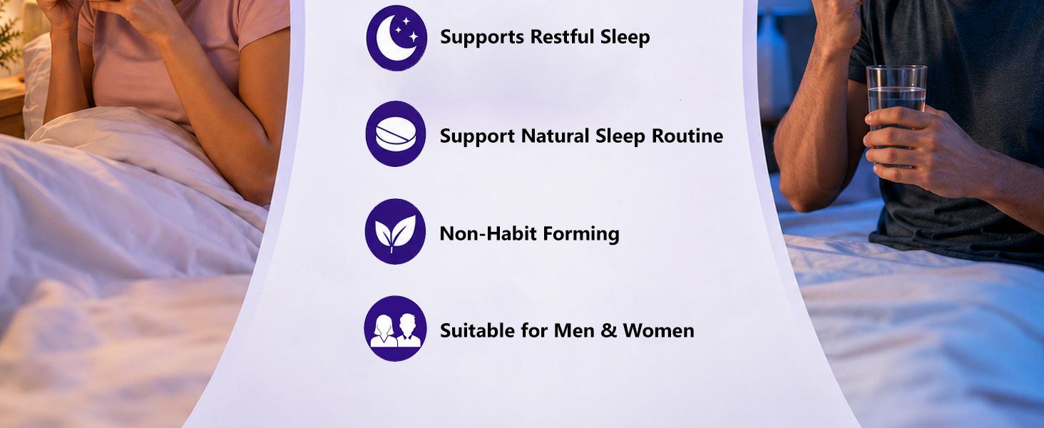RESTIN SLEEPING MELATONIN TABLETS 10 MG FOR MEN AND WOMEN | Deep Sleep Oral Dissolving Mini Mints Effervescent Supporting Restful Sleep | (10 x 5 Tablets) 50 PC