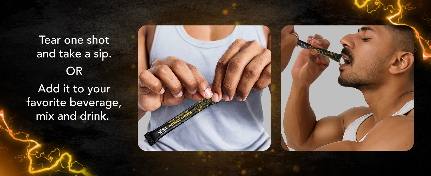 Sesa Himalayan Shilajit Power Shots | 30 Sticks | 400mg Pure Shilajit with Organic Honey | Lab Certified, 70%+ Fulvic Acid | Boosts Energy, Stamina & Immunity | 100% Ayurvedic | No Sugar Adulteration & Additives
