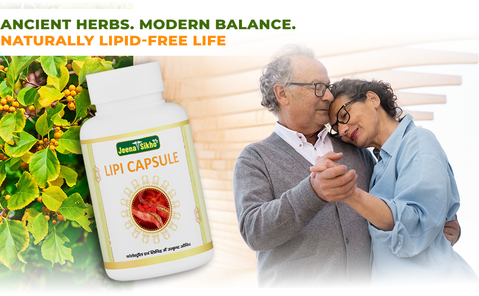 Jeena Sikho Lipi Capsules For Controlling Cholesterol | Ayurvedic Multivitamin For Cholesterol Care | Natural Ingredients Arjuna & Guggulu | Naturally Controls Blood Sugar Levels, 60 Capsules