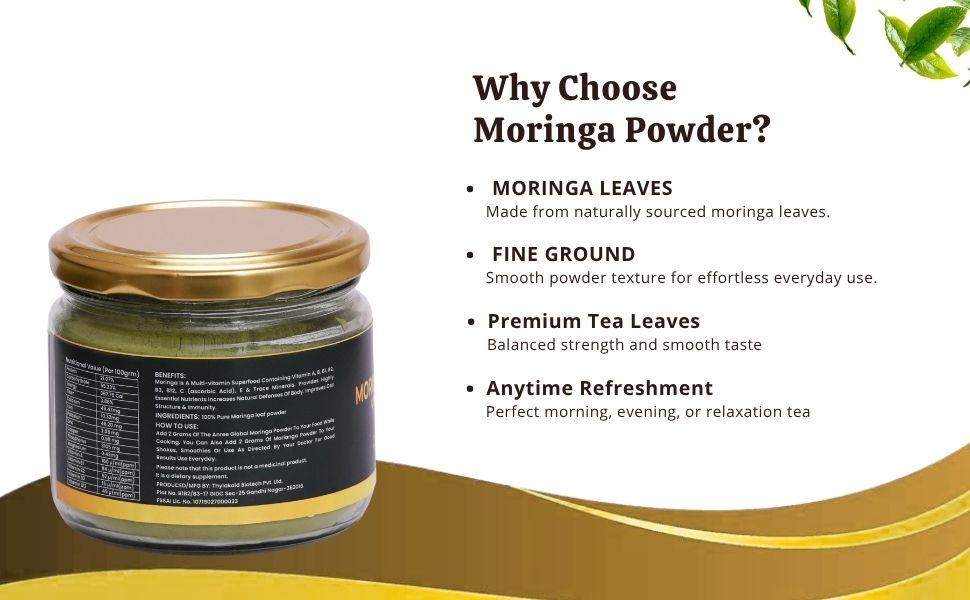 Moringa Leaf Powder | Fine Ground Superfood Ingredient | 100g