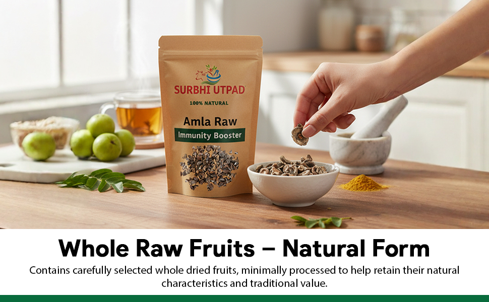 Triphala Raw 300 grams (Ratio 1:1:1) Whole - Harad, Baheda, Amla | 100% Pure and Natural, No Preservatives