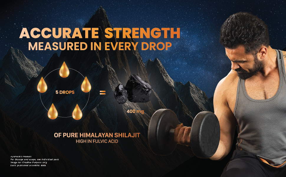 Dabur Himalayan Pure Shilajit Drops - 30ml | Rich in Fulvic acid | Natural extract from Himalayas | 100% Pure Shilajit | Boosts Stamina And Energy | Builds Immunity