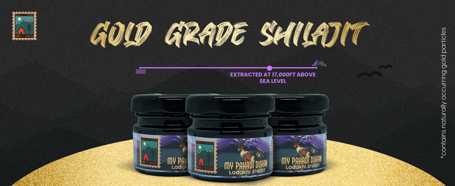 My Pahadi Dukan Ladakhi Shilajit Resin 20g, 100% Pure Himalayan Shilajit, 80%+ Acid, Natural Stamina & Strength Booster, Energy & Immunity Support, Lab-Tested Authentic Resin, Natural Gold-Rich