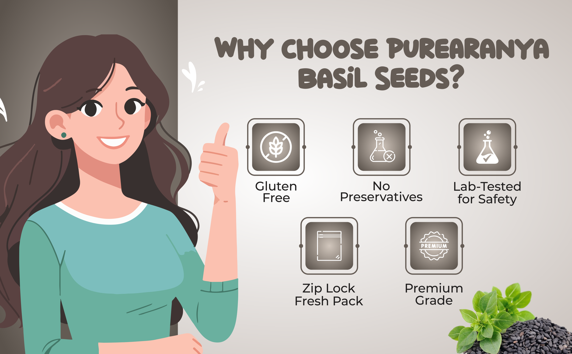 PureAranya Natural Tulsi Seeds 100g | Boosts Immunity & Skin Health | Supports Joint & Bone Health | Aids Weight Management | Rich in Fiber & Antioxidants