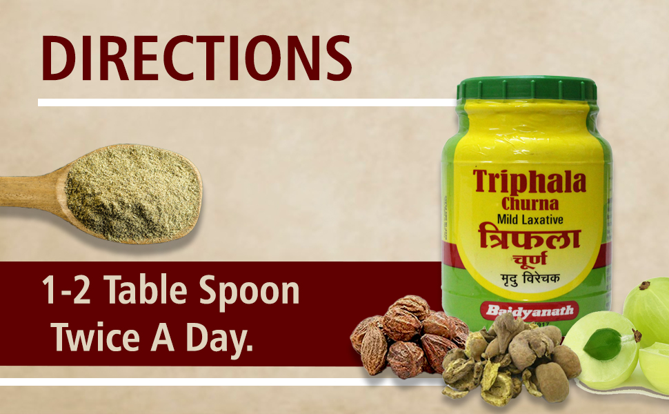 Baidyanath Asli Ayurved Triphala Churna 500gm (Pack of 2) - Helps Relieve Constipation Acidity & Gas Relief - Ayurvedic Remedy For Gastro-Intestinal Health