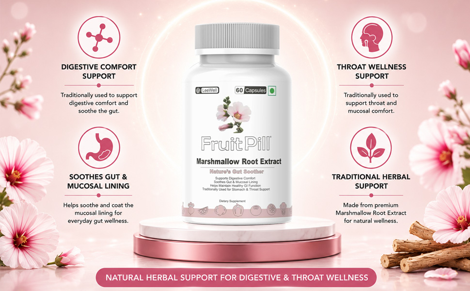 (LeeWell) Marshmallow Root Extract Supplement - 60 Capsules
