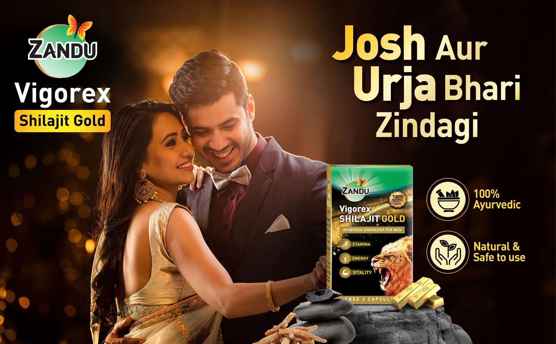 Zandu Vigorex Shilajit Gold - 12 Capsules