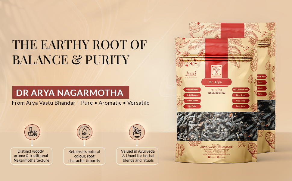 Nagarmotha Root 100gm (Raw) | Nagarmotha | Cyperus Rotundus Rhizome | Cyperus Rotundus Rhizome - Nut Sedge Root - Pure & Natural (100 Grams)