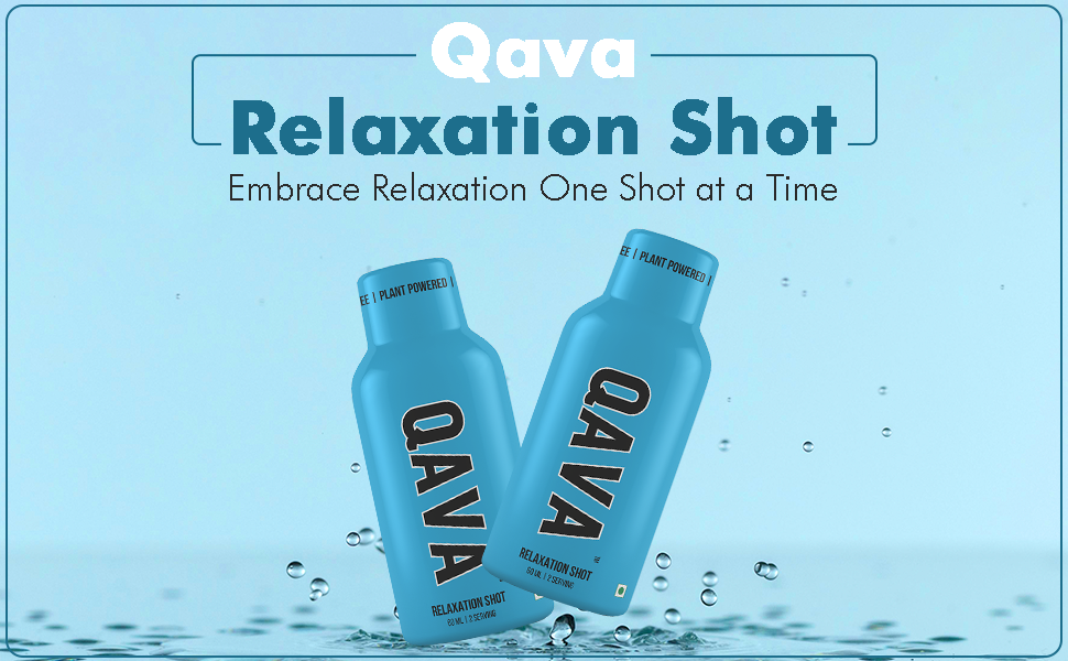 QAVA Relaxation Shot | Plant-Powered Stress Relief | Calms Mind & Enhances Mood | Valerian Root | 60ML (Pack of 4) | No Added Sugar | Zero Calorie