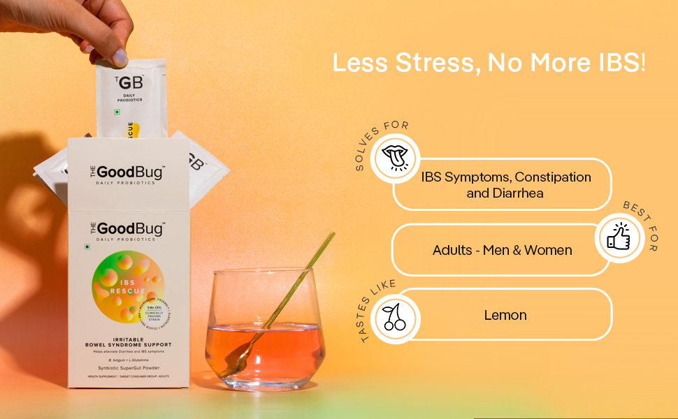 The Good Bug Ibs Rescue C Supergut Powder For Constipation Relief & Irritable Bowel Syndrome|Pre & Probiotic Supplement|5 Billion Cfu Of Clinically Proven Strains|30 Days Pack
