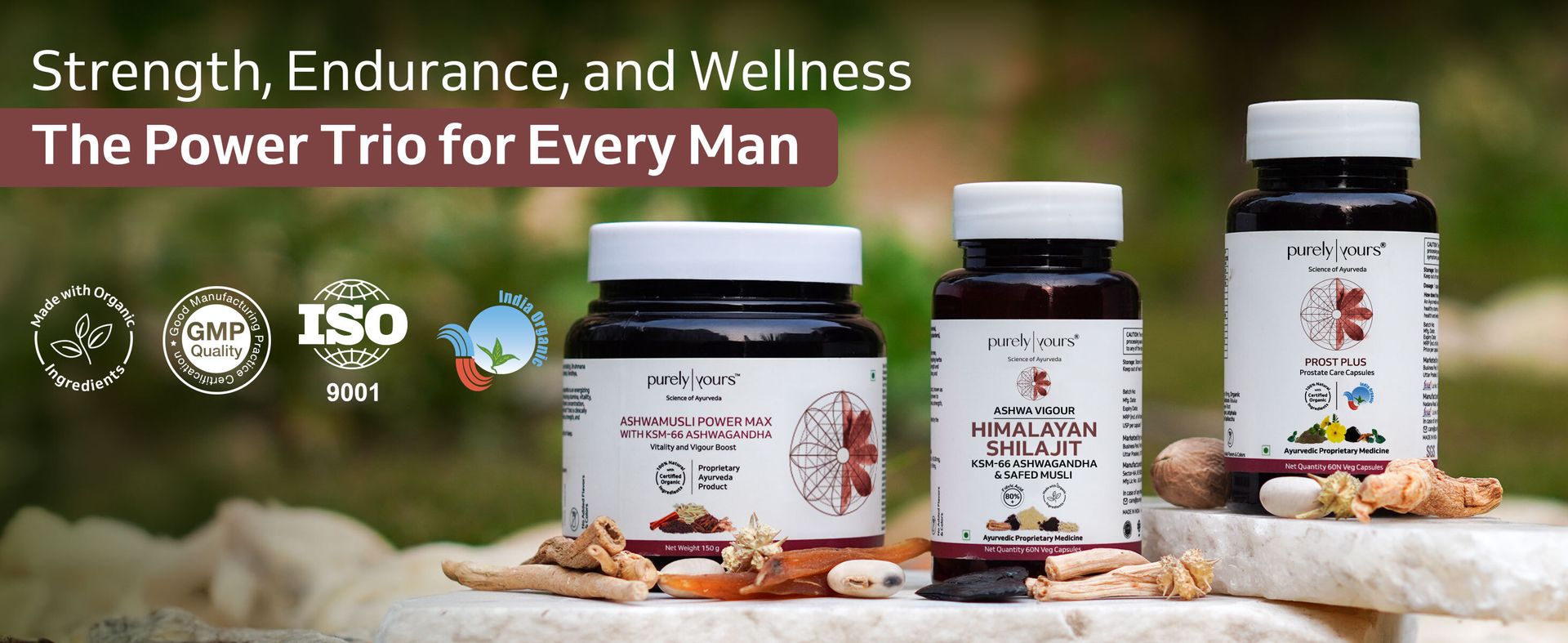 Purely Yours Shilajit/Shilajeet Capsules w/ 80% Fulvic Acid & KSM 66 Ashwagandha | eq. 8100mg/Serving | Boost Stamina, Strength & Muscle Growth | 60 Capsules