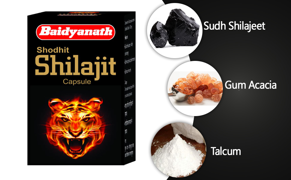 Baidyanath Asli Ayurved Shilajit - 30 Capsules | Ayurvedic Supplement For Men