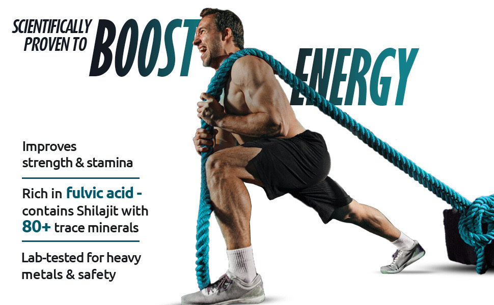 Zandu Shilajit Cool Rush Caps 60N: The 1st Ever Himalayan Shilajit with heat balancing ingredients | All Season Energy | Boost Strength & Stamina | Rich in fulvic acid