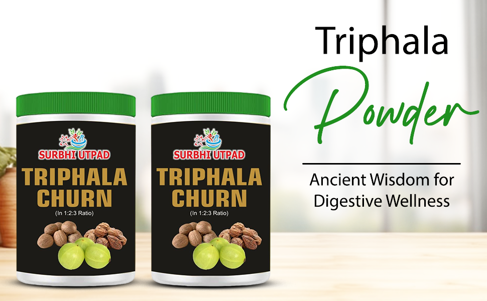 Triphala Powder churna in 1:2:3 Ratio | Harad, Baheda & Amla 400g | Pack of 200g x 2